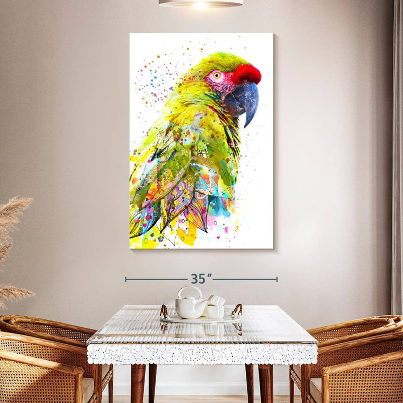 Brampt superbe oiseau de safari, H 51 po x l 34 po