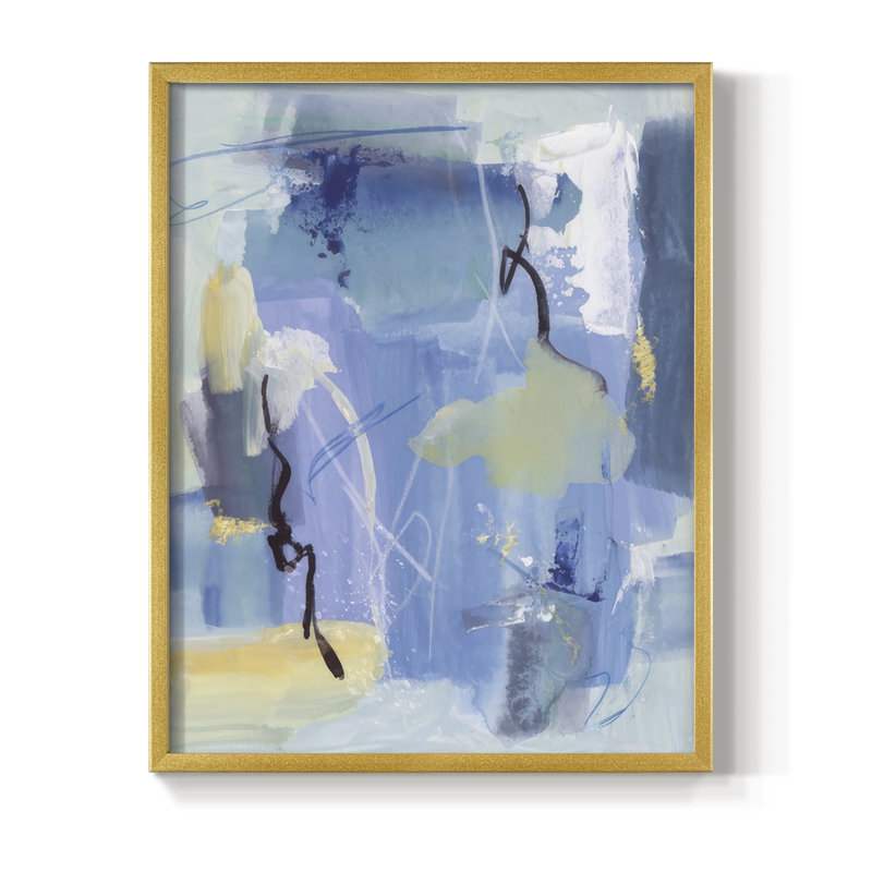 «The Whispering Sea I», reproduction encadrée - bois massif, H 30 po x l 24 po, Doré