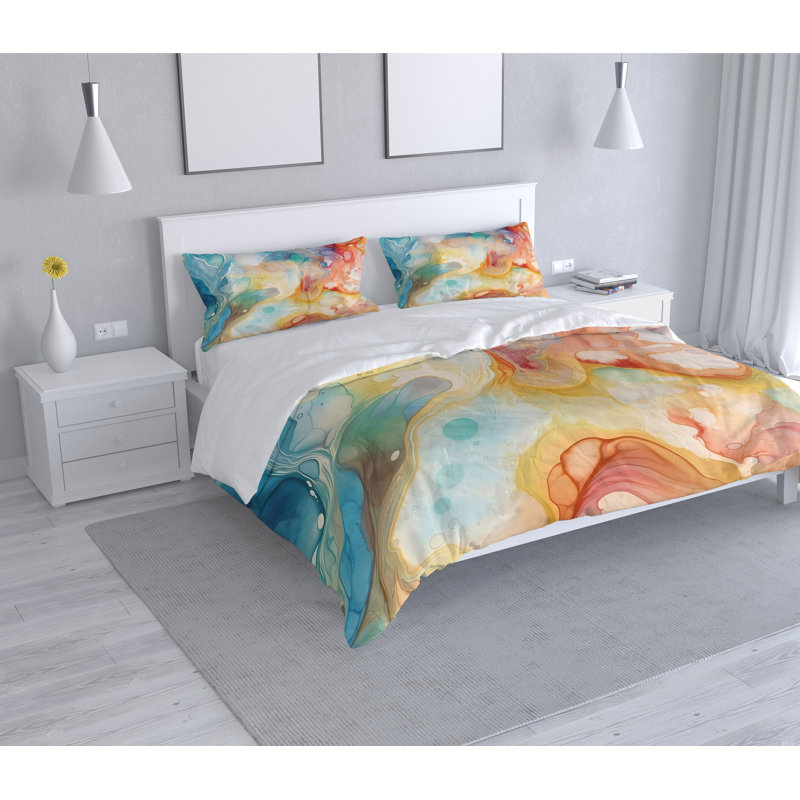 Abstract Duvet Cover, King Duvet Cover + 2 King Shams