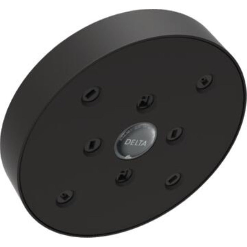Universal Showering Components Full/Standard Fixed Shower Head with H2Okinetic Technology, Matte Black, 1.5 GPM