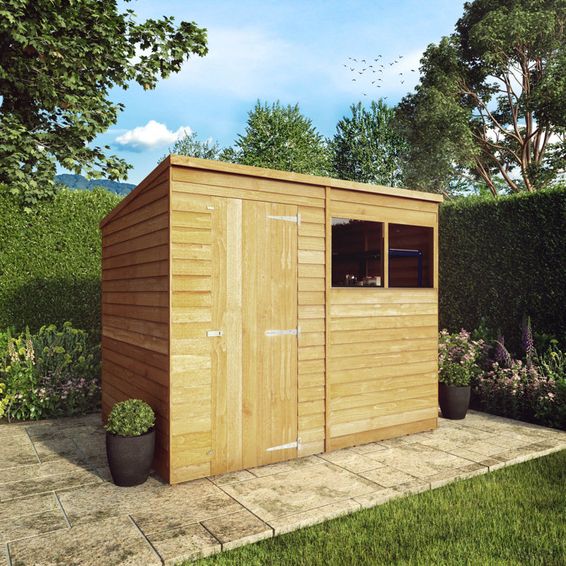 Mercia 8 x 6ft Overlap Pent Shed, No
