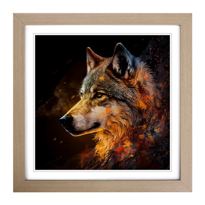 Wolf Graphic Art - Framed Print