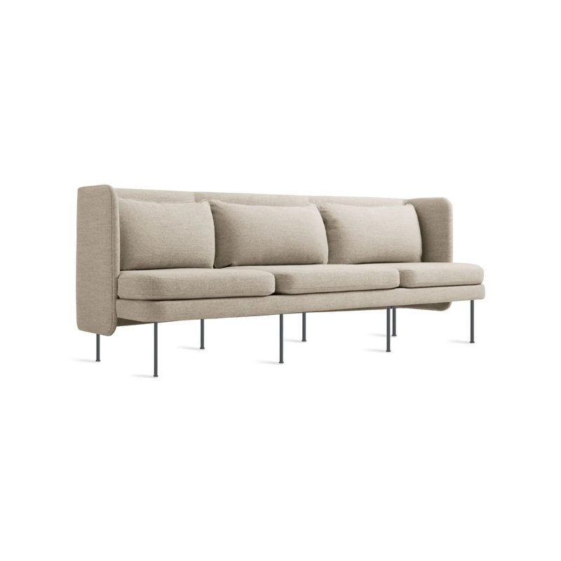 Bloke Sofa, Tait Stone Textured Basketweave, 34" H x 95" W x 32" D, Slate