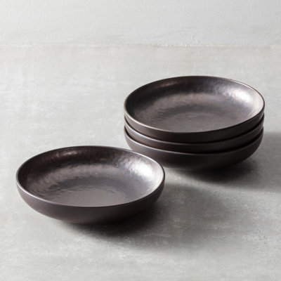 Fortessa Nivo Stoneware, 10.25" Dinner Bowl (Set of 4), Mettalic