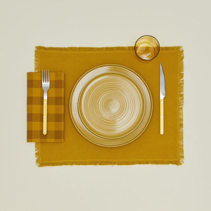 Essential 100% Cotton Napkins, Mustard/Bronze