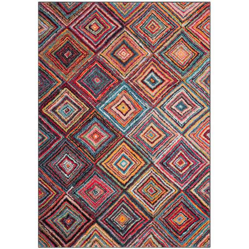 Miley Performance Geometric Rug, Rectangle 6'7" x 9'