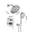 Ensemble de robinet de douche à jet simple à une jet et poignée ronde 1,8 GPM avec pomme de douche à haute pression en chrome poli