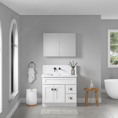 48'' W X 30'' H Surface Frameless Mirror Medicine Cabinet, Beveled Mirror Edges Bathroom Medicine Cabinet