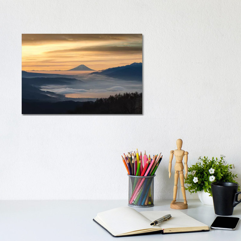 Mount Fuji XX by Daisuke Uematsu - Print on Canvas, Wrapped Canvas, 20.32cm H x 30.48cm W x 1.91cm D
