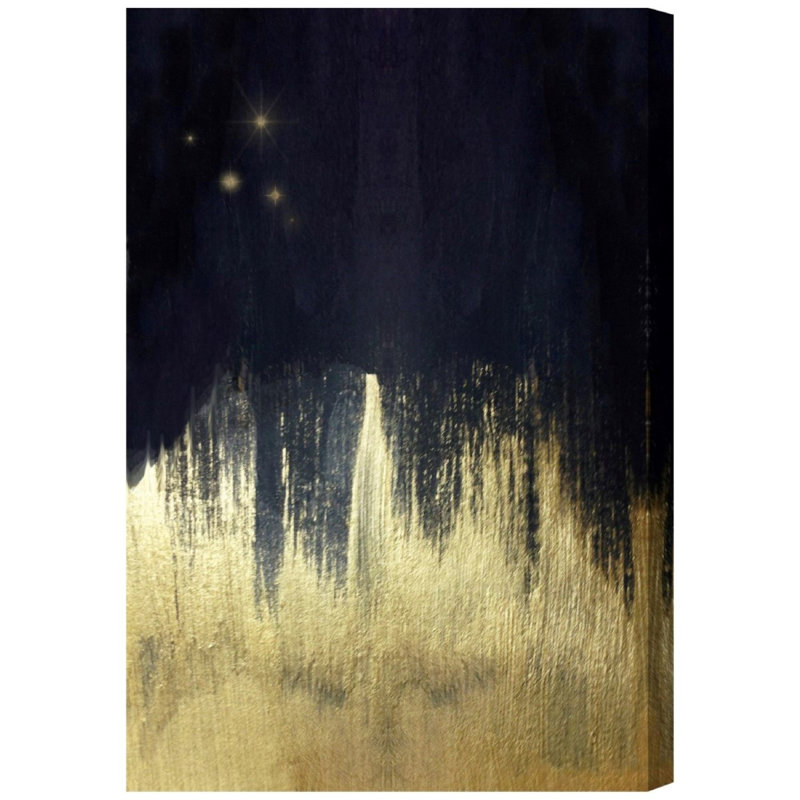 Nuit étoilée - peinture sur toile tendue, H 36 po x l 24 po