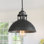 Petit luminaire suspendu simple 1 lumière avec détails en fer forgé Herdon