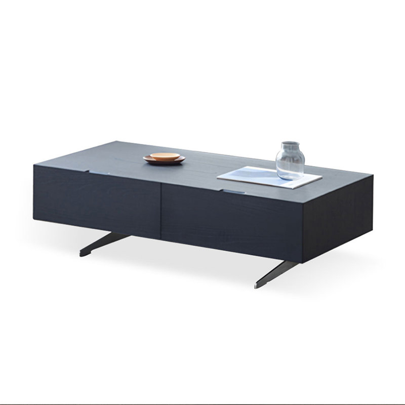 Table basse noire en bois manufacturé, Noir