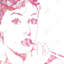 Glamour Audrey Hepburn, reproduction encadrée avec passe-partout rose | Décoration intérieure