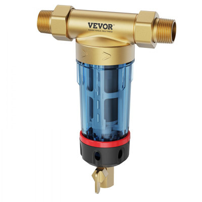 Spin Down Filter, 40 Micron Whole House Sediment Filter for Well Water, 3/4" MNPT, 4 T/H High Flow Rate, for Whole House Water Filtration Systems, Well Water Sediment Filter