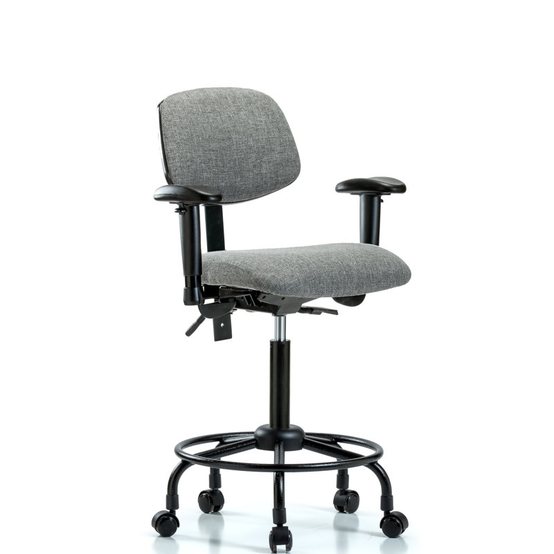 Chaise de dessinateur ergonomique Baines, Noir, Inclus, Oui