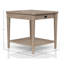 Sand Finished End Table with Storage Drawer, Perfect for Transitional and Casual Living Spaces, Enhancing Both Style and Functionality.-1710809066