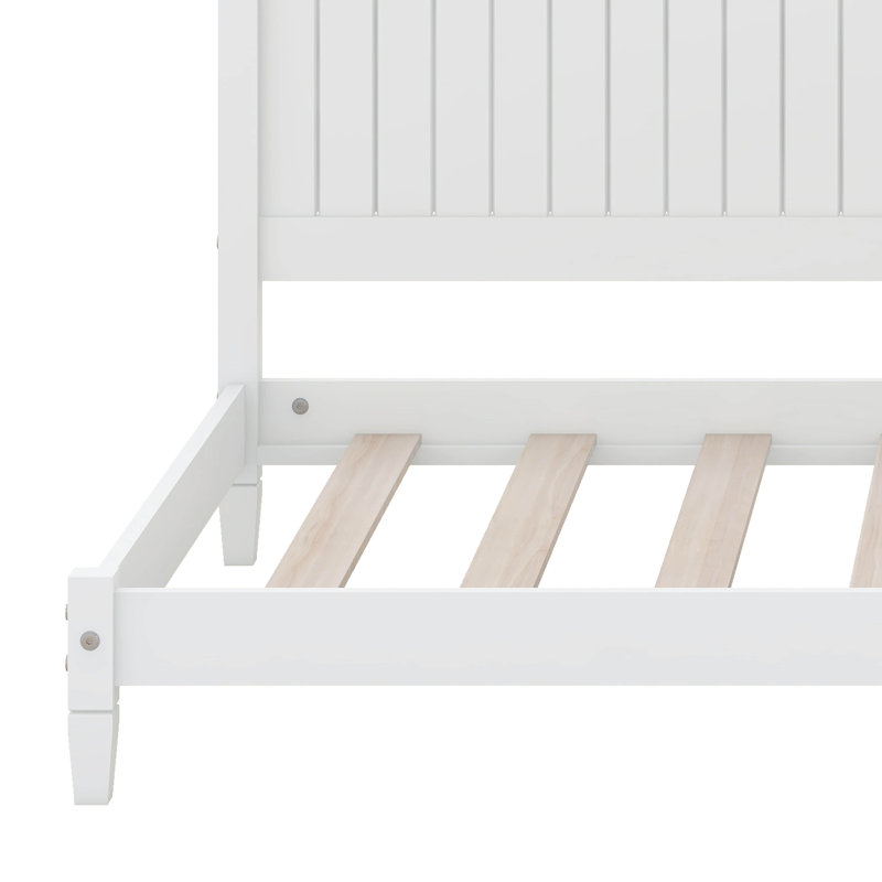 Lit de jour / canapé en bois, Blanc, Lit simple