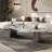 Unique-shaped minimalist marble coffee table-471311681