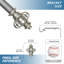 Tringle à rideaux simple ajustable Coldiron-21683758-21683763