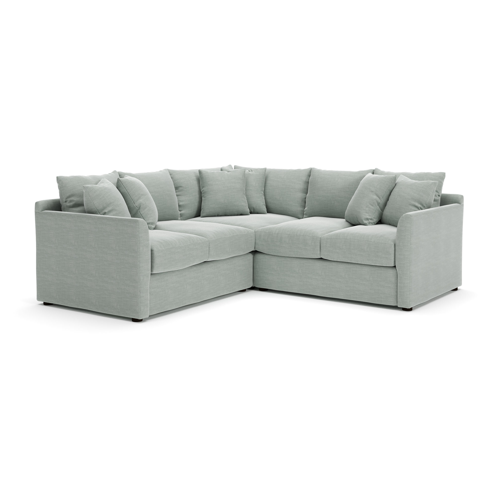 Cecelia Upholstered L-Sectional, Left Hand Facing, Conversation Capri Basketweave