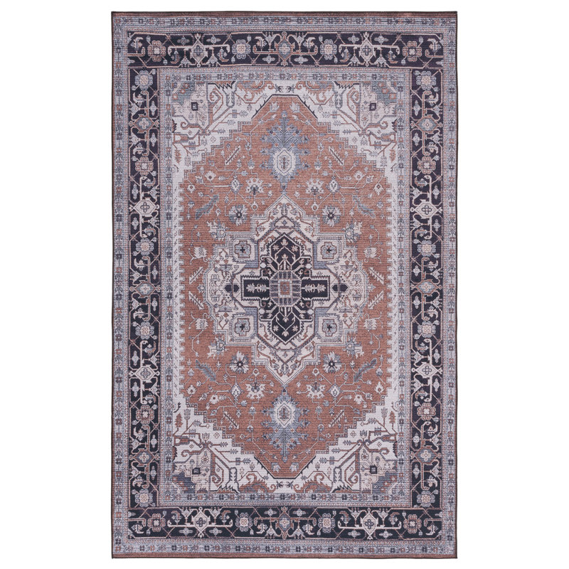 Isai Performance Machine Washable Oriental Rug, Rectangle 5' x 8'