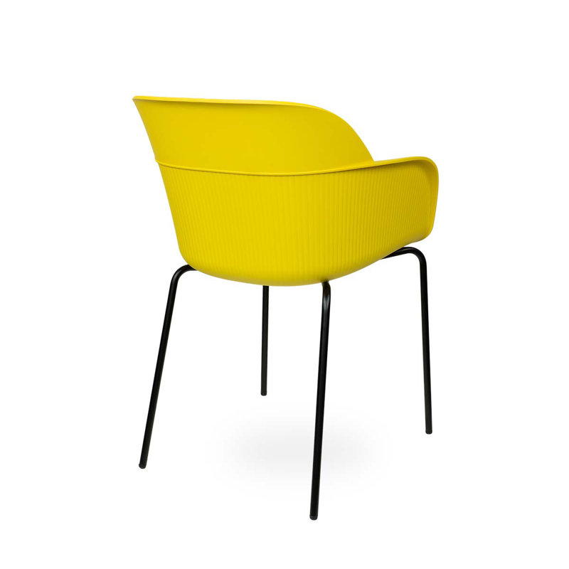 Liara 45cm H Armchair, Yellow, Black
