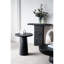 Table d'appoint ronde noire 22 x 22 x 25,5 po avec magnésium - pratique pour la table de chevet, la table d'appoint dans le vestibule, le support à plante ou la base de décoration de salon dans un élément polyvalent-774361786-774361787