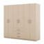 Rangement pour garde-robe en bois à 6 portes avec 6 grands tiroirs