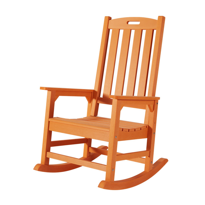 Chaise berçante d'extérieur Kiomara, Orange, Individuel