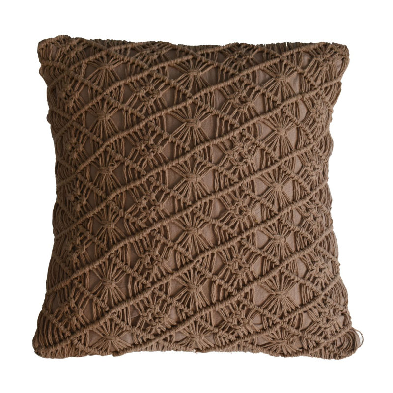 Chipperfield Square Throw Cushion, Coffee