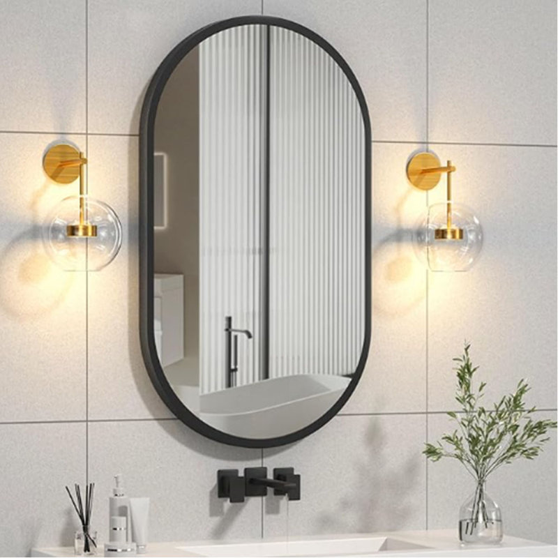 Metal Oval Mirror