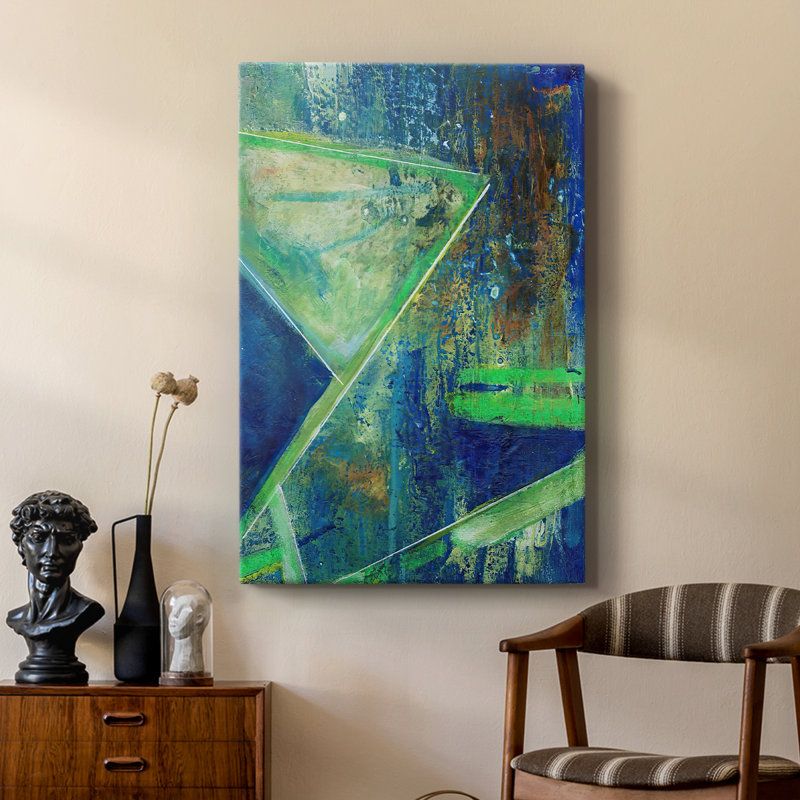 GeometricInCoolVII - Gallery Cavas sur mesure, H 18 po x l 12 po