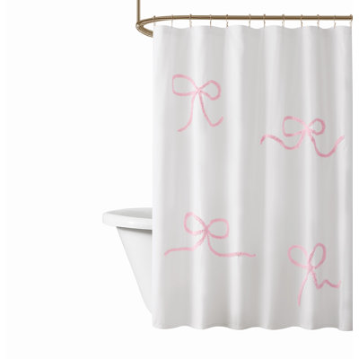 Truly Soft Textured Bow Shower Curtain