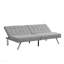 Wood Frame, Stainless Leg, Futon, Sofa Bed Grey-768129822