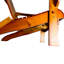 Chaise confortable en bois pliable pour l'extérieur avec siège incliné emblématique, accoudoirs larges, couleur populus en chêne, processus d'assemblage facile, capacité de poids de 250 lb, idéale pour la terrasse, au bord de la piscine ou à l'intérieur