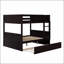 Lit superposé double au-dessus de double avec lit gigogne simple, fabrication en pin massif et conception polyvalente pour une efficacité maximale de l'espace-320310956