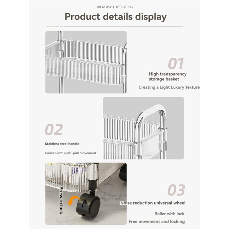 Alyaa 16.14'' H x 13.77'' W Book Cart