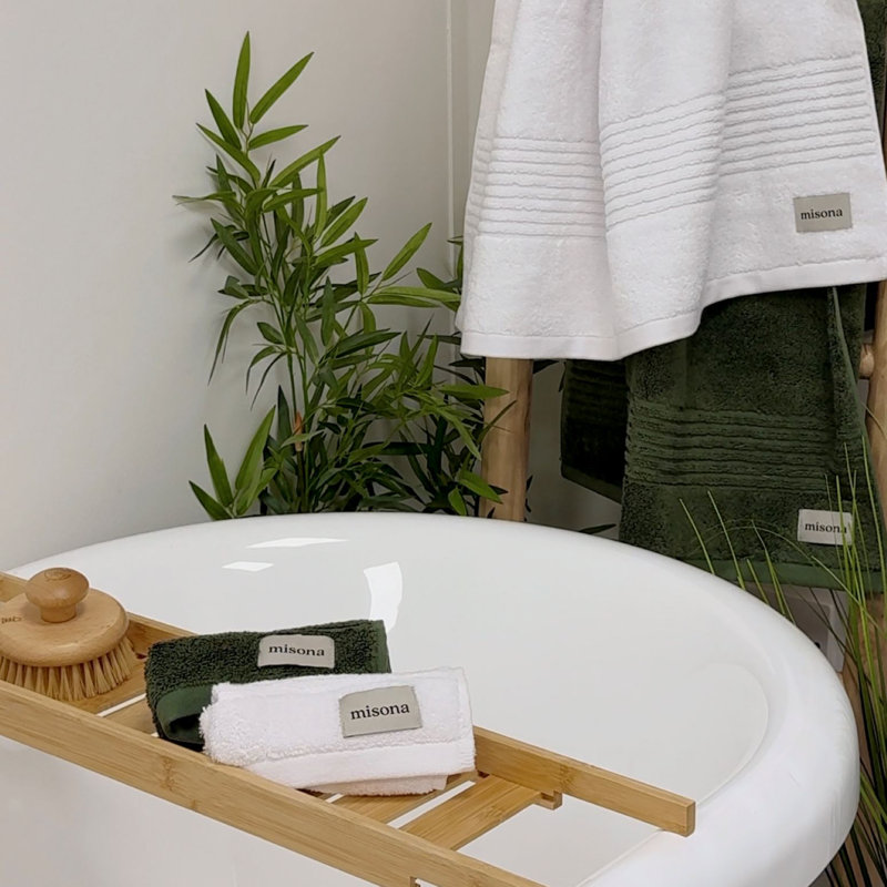 Ultrasoft Sustainable Bamboo Hand Towel Set, Green