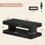 Table basse 47,24 "rectangulaire pour le salon, table d'appoint 2 niveaux avec rangement-1156399616