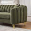 Canapé 61 pouces en chenille de 61 pouces, canapé profond 2 places de luxe avec un design moderne capitonné et des pieds en métal doré pour le salon et la chambre à coucher
