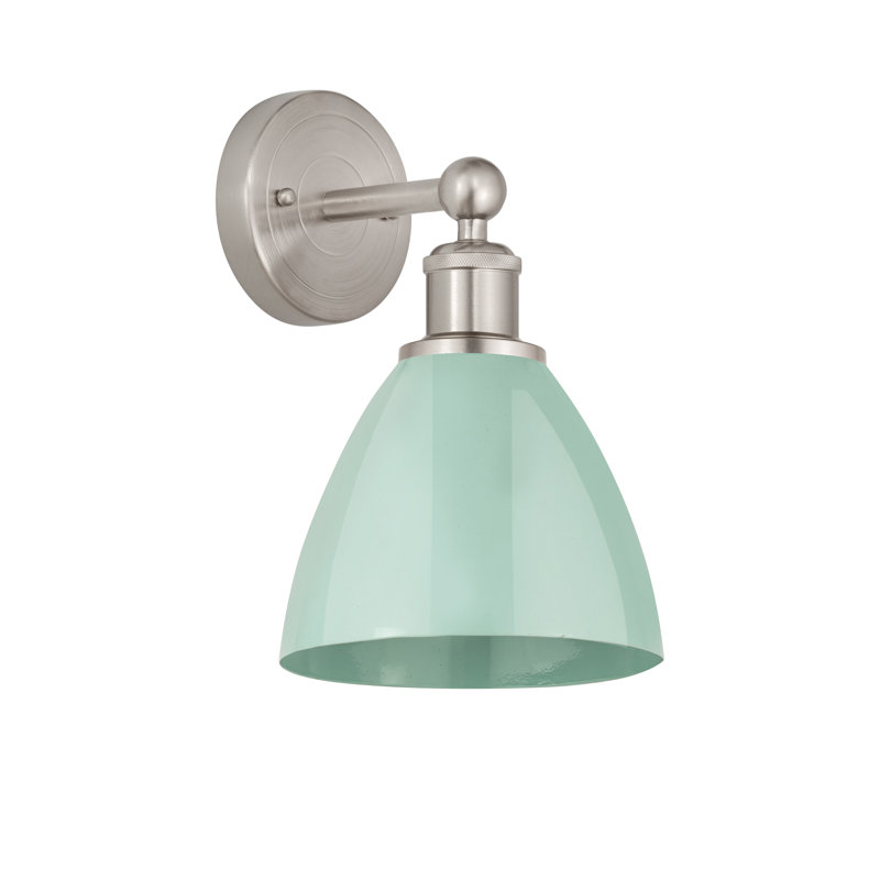 Applique murale en acier Arpita, Écume de mer, Nickel satiné