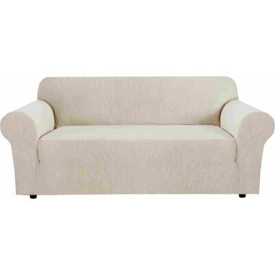 Stretch Sofa Covers For 3 Cushion Couch Covers Sofa Slipcovers For Living Room Feature Thick Checked Jacquard Fabric With Elastic Bottom, Sofa Large - Island Fossi
