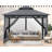 12 Ft. W x 10 Ft. D Steel Patio Gazebo The Soft Roof Gazebos-61851536