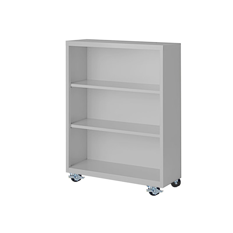 Gray Adjustable Steel Mobile Storage Cabinet with Shelves