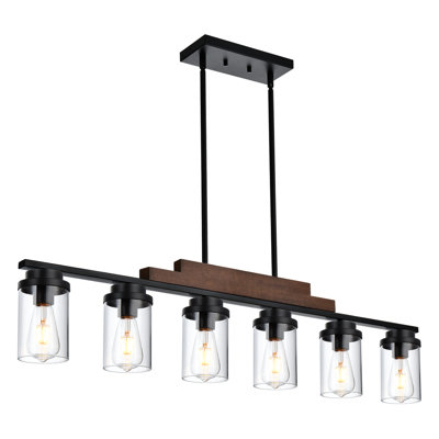 Luminaire suspendu pour îlot de cuisine 6 lumières Pilar