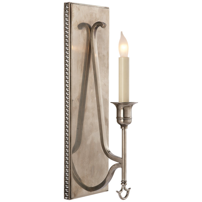 Savannah 1 - Light Candle Wall Light, Sheffield Silver