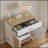 Stylish Wooden Cat Litter Box Enclosure with Scratch Pad and Storage, Ideal for Home and Office