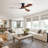 Nicola 52'' Modern Flush Mount Ceiling Fan With Led Light And Remote Control Dc Motor-1293008465