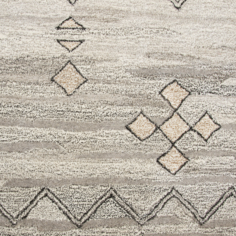 Tapis gris touffeté à la main Bowdoin, Rectangle 3 pi x 5 pi