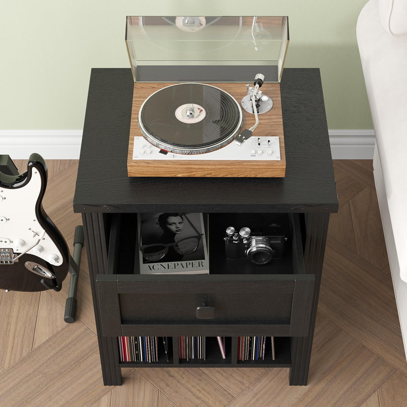 Night Stand Set 2 With Charging Station, White, Individual